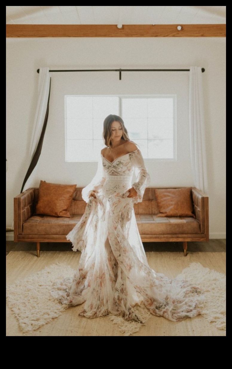 Soulful Serenity: Bohēmijas līgavas kleitu iedvesmas