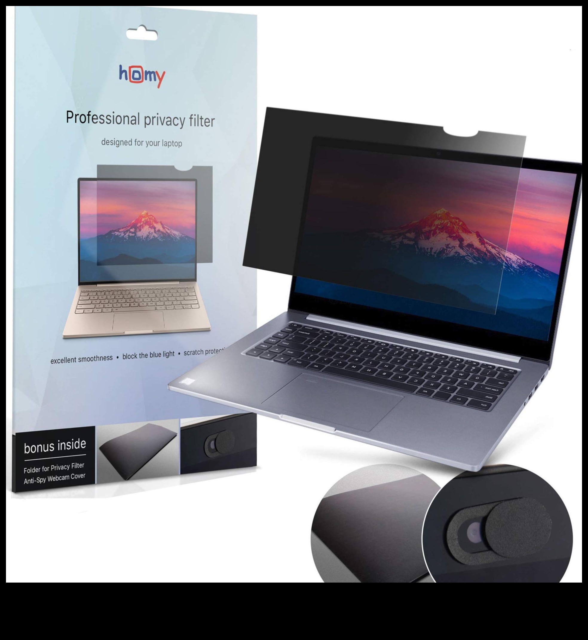 Ekrāna atjautība: privātuma filtri un pretatspīduma piederumi klēpjdatoriem