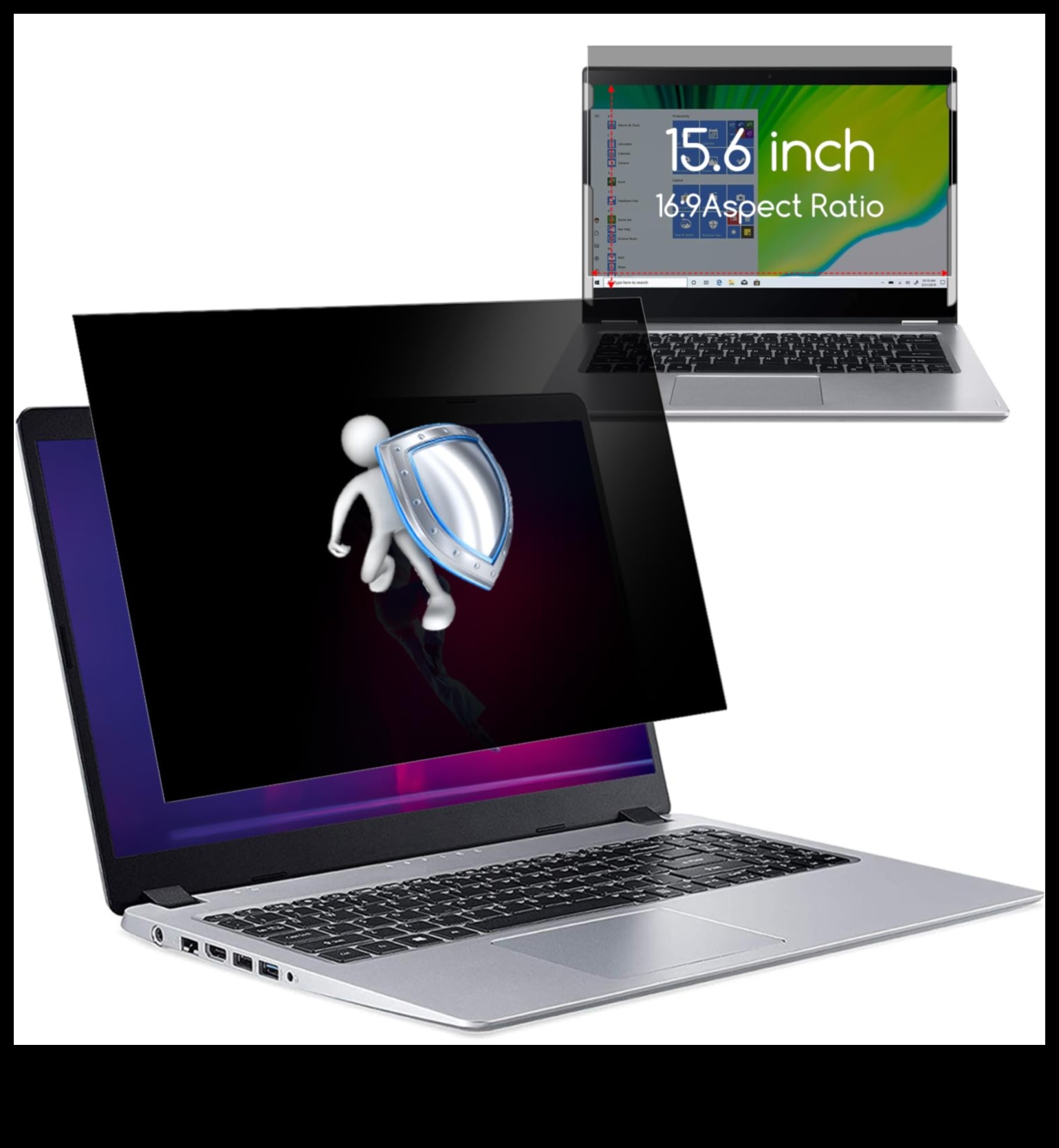 Ekrāna atjautība: privātuma filtri un pretatspīduma piederumi klēpjdatoriem