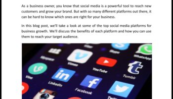 5 populārākās sociālo mediju platformas uzņēmējdarbības izaugsmei